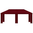 Garten Pavillon 6 x 3 m Bordeauxrot Polyester und Stahl 190