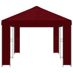 Garten Pavillon 6 x 3 m Bordeauxrot Polyester und Stahl 190