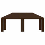Garten Pavillon 6 x 3 m Braun Polyester und Stahl 190
