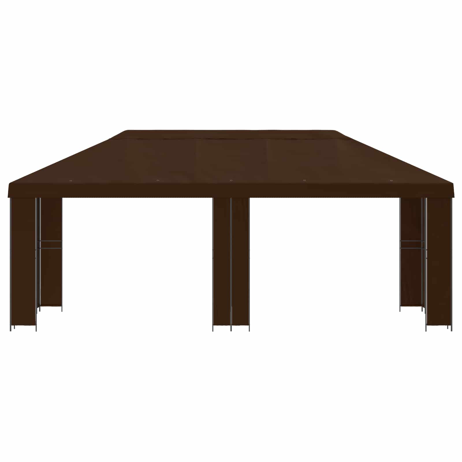 Garten Pavillon 6 x 3 m Braun Polyester und Stahl 190