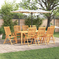 Garten Essgruppe Faltbar 9 pcs Braun Massivholz Akazie
