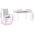 Garten Essgruppe 7 pcs Braun Massivholz Akazie
