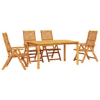 Garten Essgruppe 5 pcs Braun Massivholz Akazie