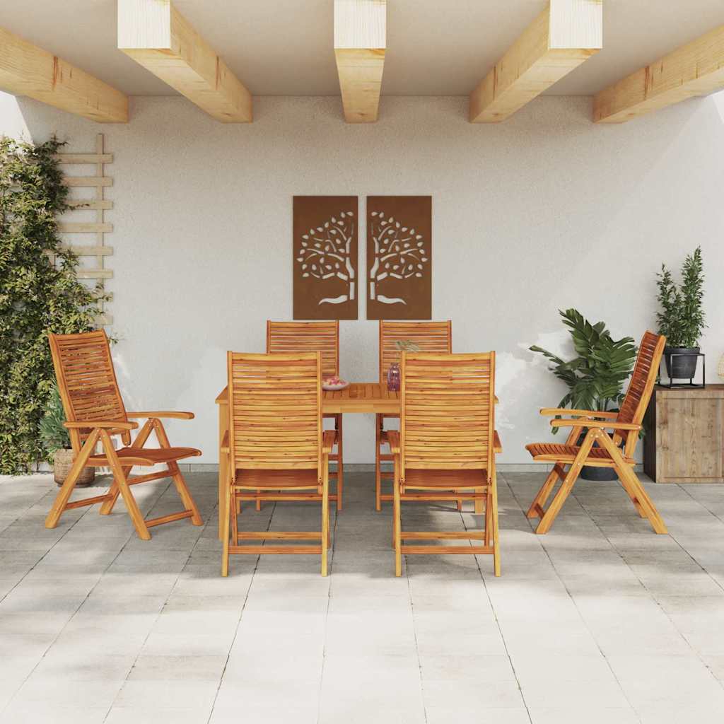 Garten Essgruppe 7 pcs Braun Massivholz Akazie