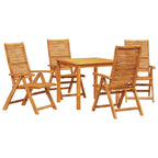 Garten Essgruppe 5 pcs Braun Massivholz Akazie