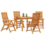 Garten Essgruppe 5 pcs Braun Massivholz Akazie