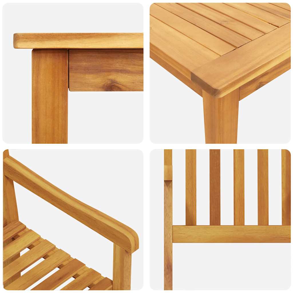Garten Essgruppe 7 pcs Braun Massivholz Akazie