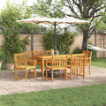 Garten Essgruppe 7 pcs Braun Massivholz Akazie