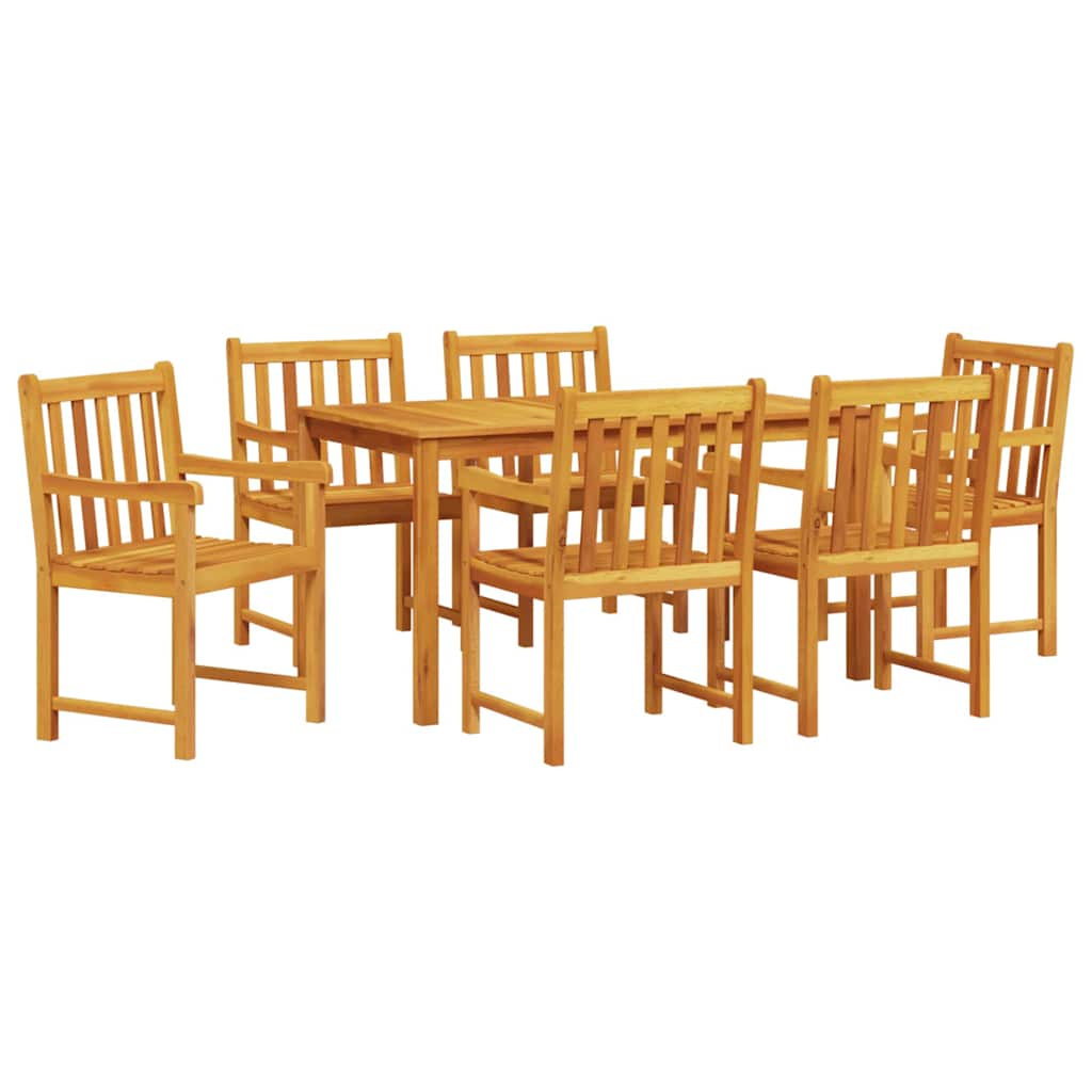 Garten Essgruppe 7 pcs Braun Massivholz Akazie