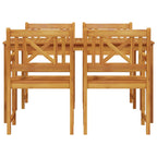 Garten Essgruppe 5 pcs Braun Massivholz Akazie