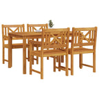 Garten Essgruppe 5 pcs Braun Massivholz Akazie