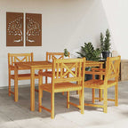 Garten Essgruppe 5 pcs Braun Massivholz Akazie