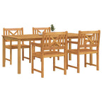 Garten Essgruppe 5 pcs Braun Massivholz Akazie