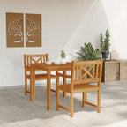 Garten Essgruppe 3 pcs Braun Massivholz Akazie