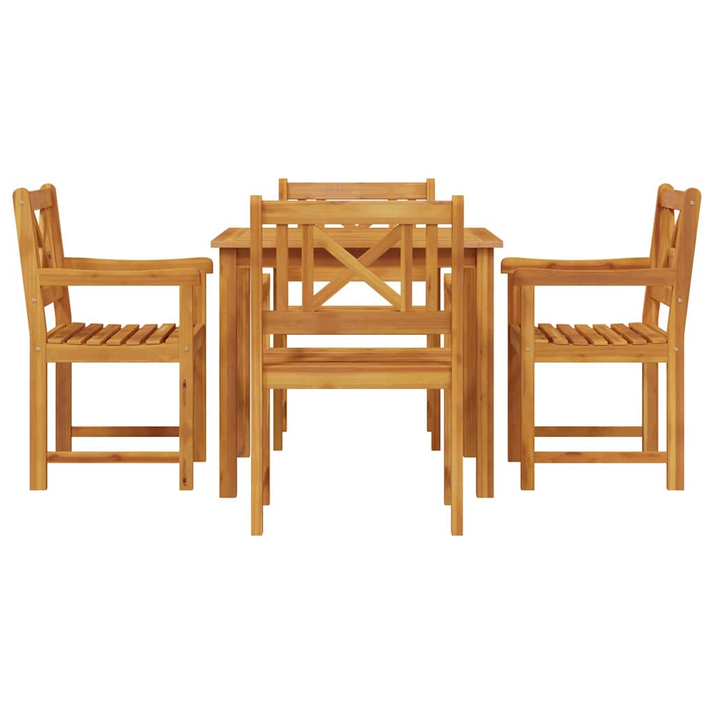 Garten Essgruppe 5 pcs Braun Massivholz Akazie