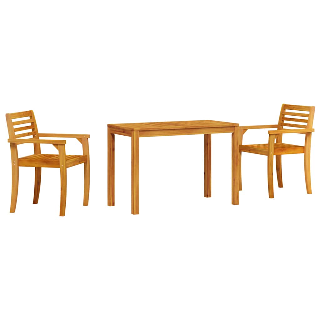 Garten Essgruppe 3 pcs Braun Massivholz Akazie