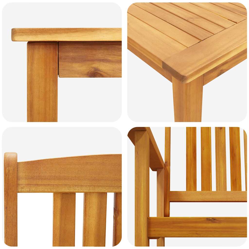 Garten Essgruppe 5 pcs Braun Massivholz Akazie