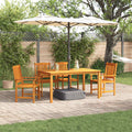 Garten Essgruppe 5 pcs Braun Massivholz Akazie