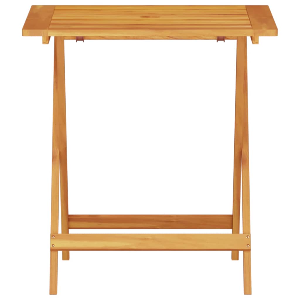Klapp Bistro Set 3 pcs Braun Massivholz Akazie