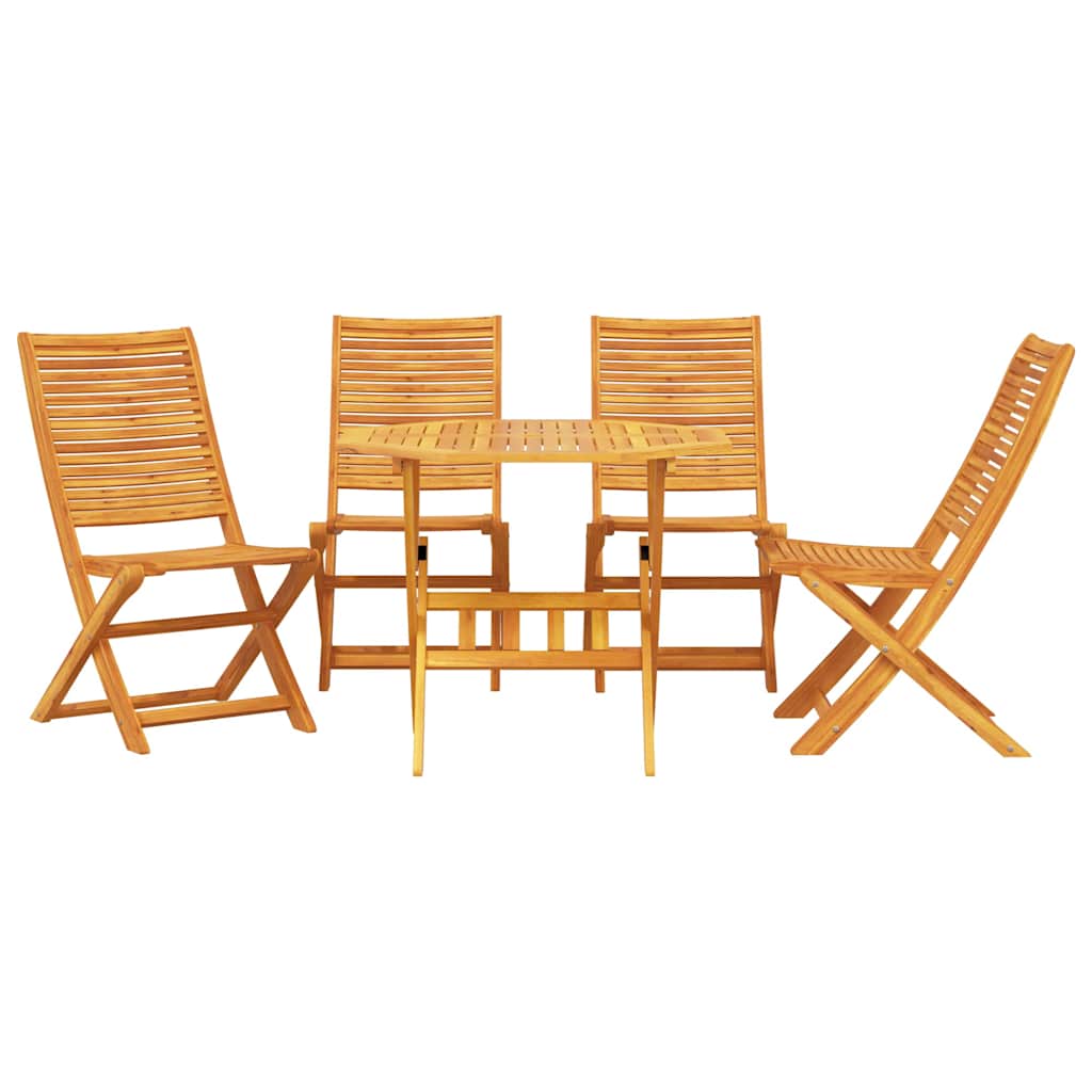 Garten Essgruppe 5 pcs Braun Massivholz Akazie