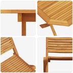 Garten Essgruppe 7 pcs Braun Massivholz Akazie