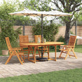 Garten Essgruppe 5 pcs Braun Massivholz Akazie