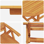 Garten Essgruppe 7 pcs Braun Massivholz Akazie