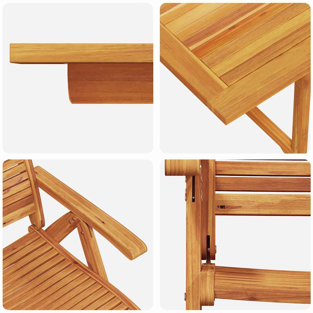 Garten Essgruppe 5 pcs Braun Massivholz Akazie