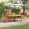 Garten Essgruppe 5 pcs Braun Massivholz Akazie