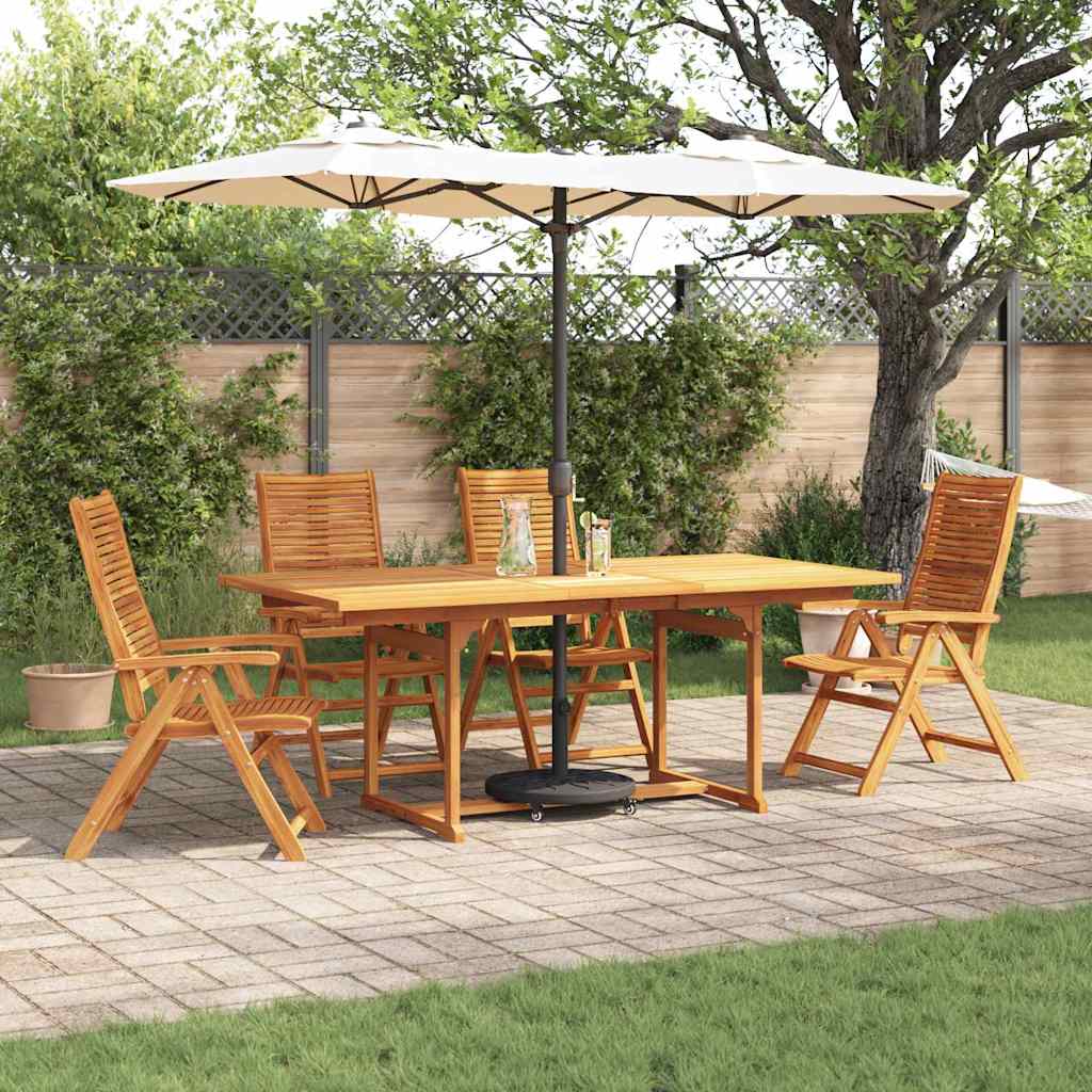 Garten Essgruppe 5 pcs Braun Massivholz Akazie