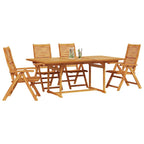 Garten Essgruppe 5 pcs Braun Massivholz Akazie
