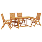Garten Essgruppe 5 pcs Braun Massivholz Akazie