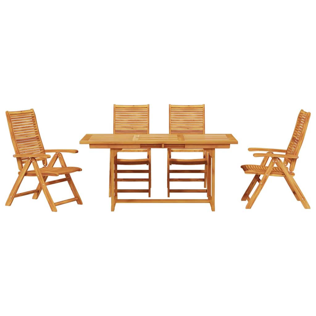 Garten Essgruppe 5 pcs Braun Massivholz Akazie