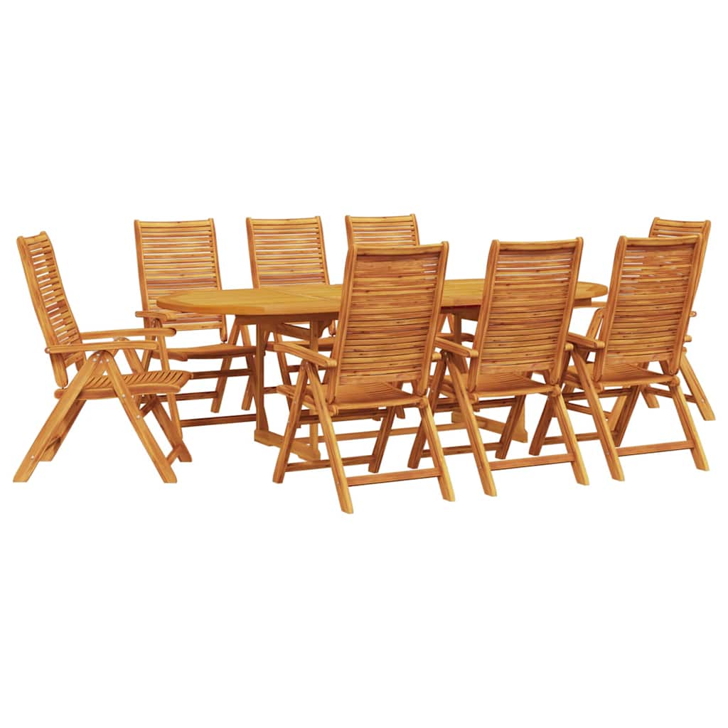 Garten Essgruppe 9 pcs Braun Massivholz Akazie