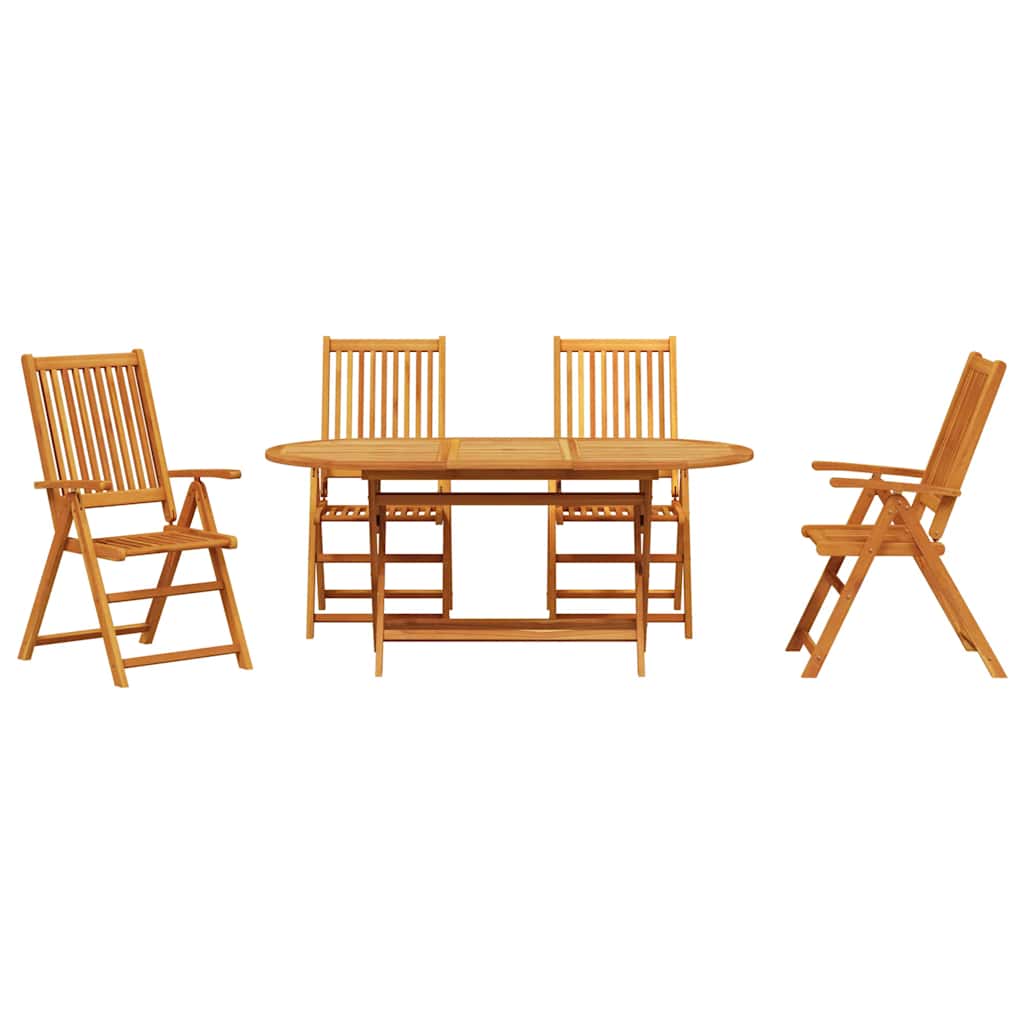 Garten Essgruppe 5 pcs Braun Massivholz Akazie