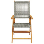 Garten Essgruppe 5 pcs Grau Massivholz Akazie