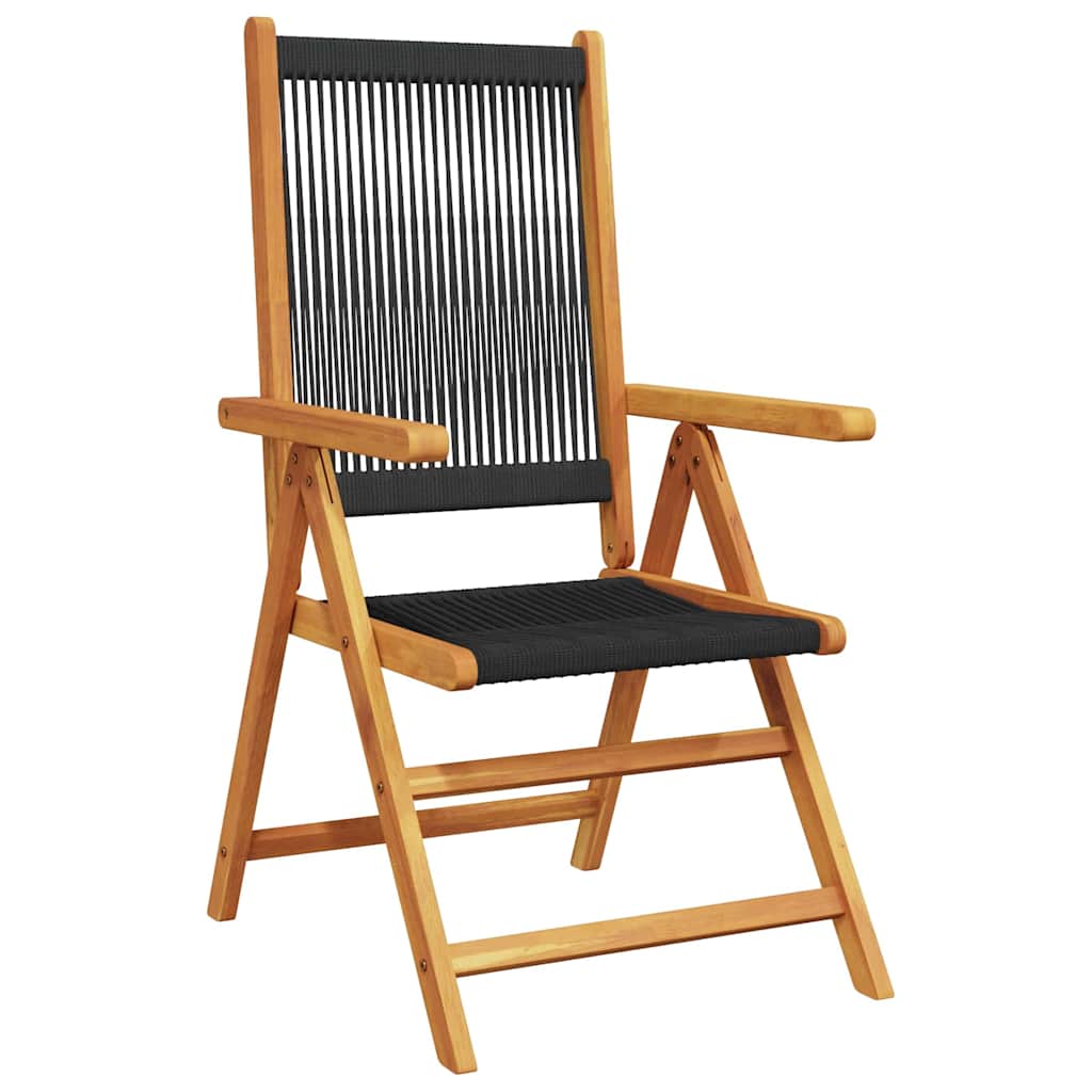 Garten Essgruppe 7 pcs Schwarz Massivholz Akazie