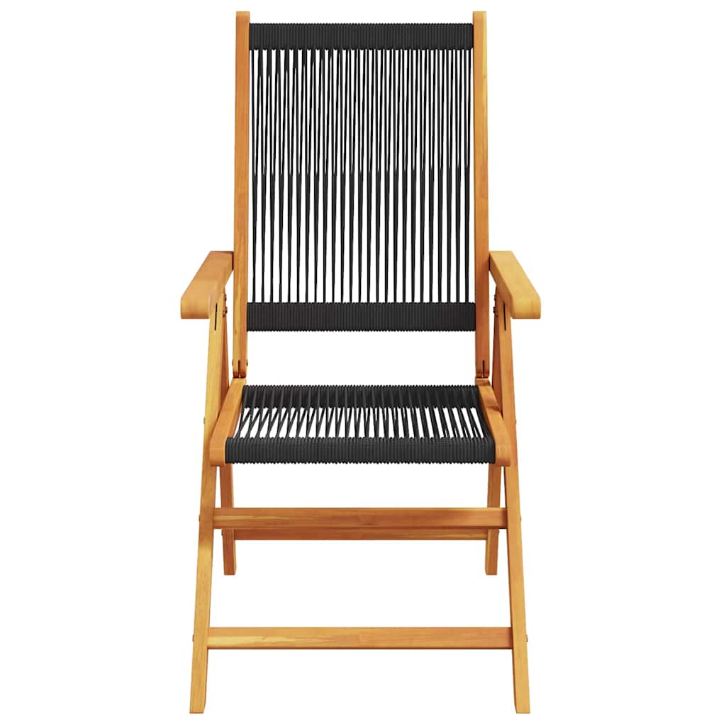 Garten Essgruppe 7 pcs Schwarz Massivholz Akazie