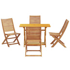Garten Essgruppe 5 pcs Braun Massivholz Akazie