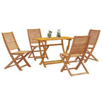 Garten Essgruppe 5 pcs Braun Massivholz Akazie