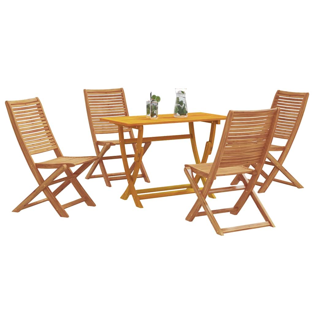 Garten Essgruppe 5 pcs Braun Massivholz Akazie
