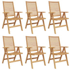 Stuhl 6 pcs Braun 64,5 x 52 x 108 cm Massivholz Teak