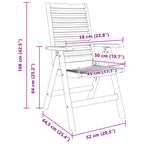Stuhl 8 pcs Braun 64,5 x 52 x 108 cm Massivholz Teak