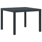 Gartentisch Anthrazit 100 x 100 x 73 cm Poly-Rattan