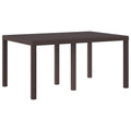 Gartentisch Braun 150 x 100 x 73 cm Poly-Rattan