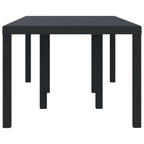 Gartentisch Anthrazit 200 x 100 x 73 cm Poly-Rattan
