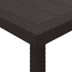 Gartentisch Braun 200 x 100 x 73 cm Poly-Rattan