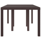 Gartentisch Braun 200 x 100 x 73 cm Poly-Rattan