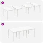 Gartentisch Weiß 200 x 100 x 73 cm Poly-Rattan