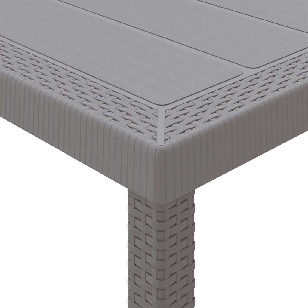 Gartentisch Hellgrau 200 x 100 x 73 cm Poly-Rattan